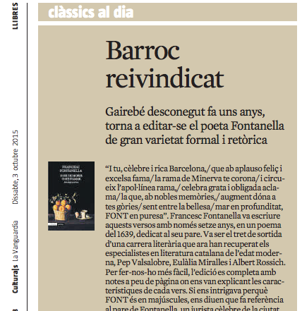 "Barroc reivindicat", Ada Castells.